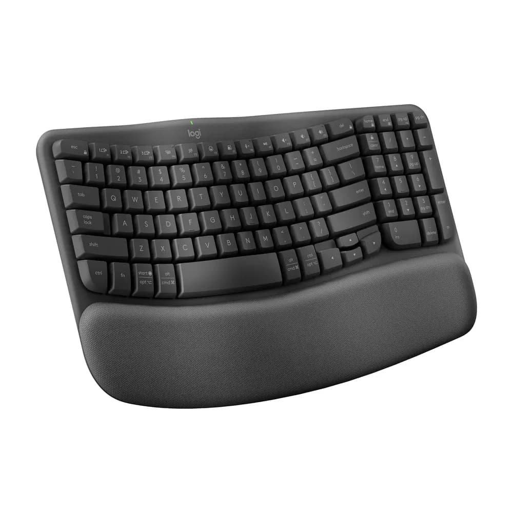 Logitech Wave Keys – Teclado Ergonómico Inalámbrico con Reposamanos