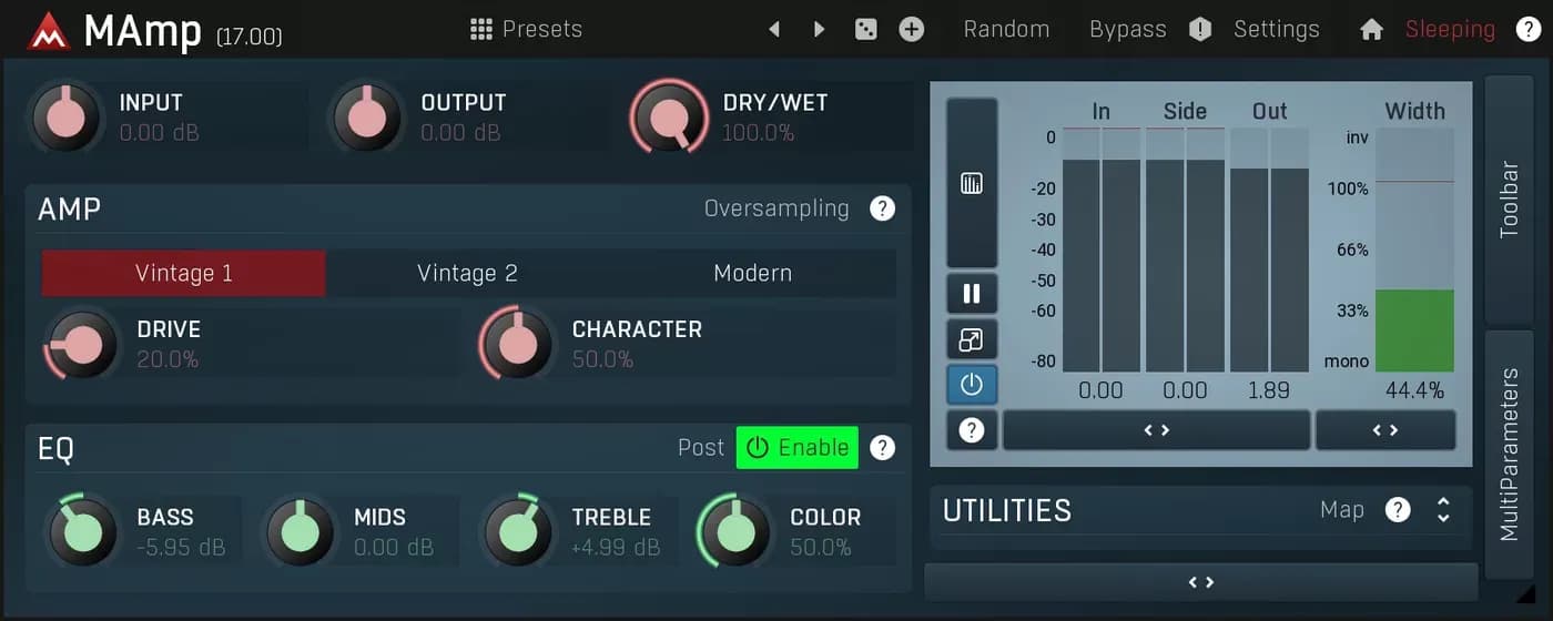 MeldaProduction MAmp – Ampli analógico para saturación y distorsión (Descarga Digital)