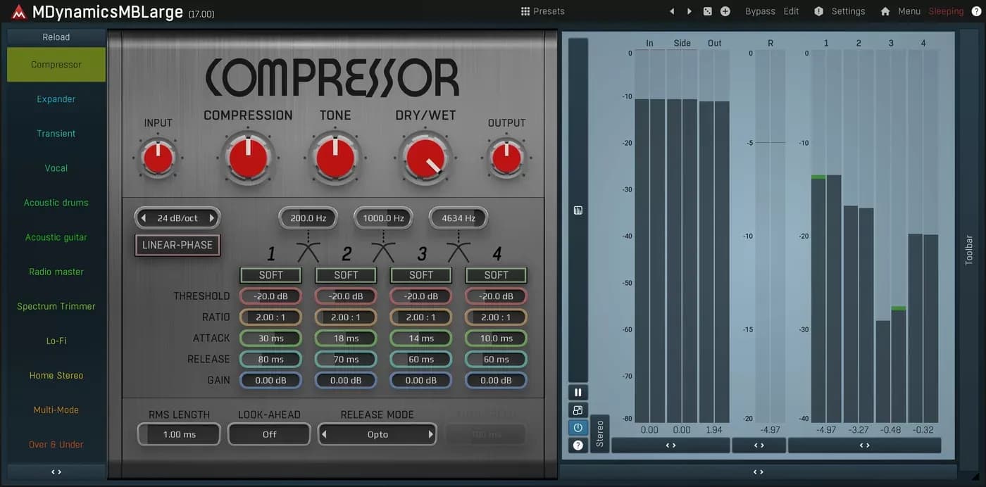 MeldaProduction MDynamicsMB – Procesador de dinámica multibanda para mastering (Descarga Digital)