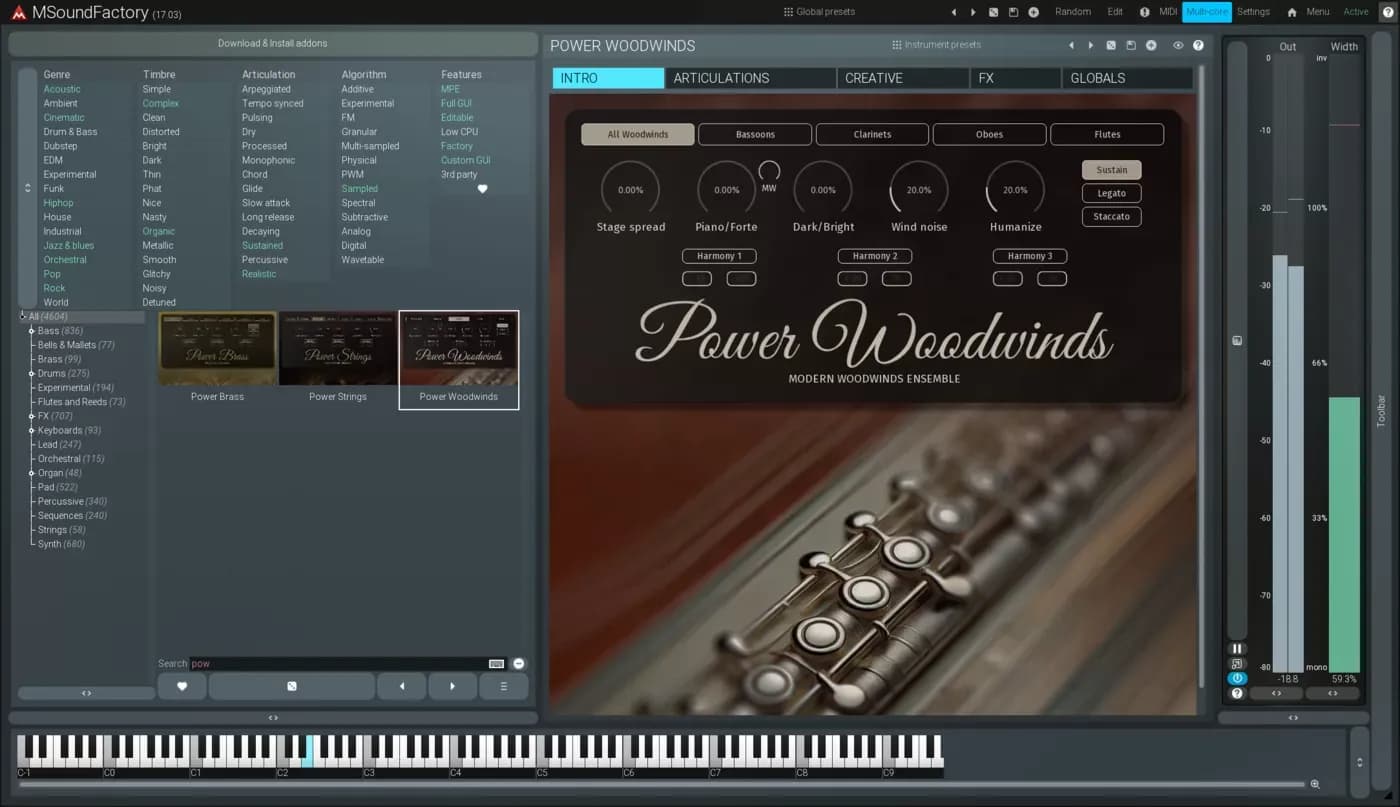 MeldaProduction PowerWoodwinds – Ensamble de vientos madera para MSoundFactory (Descarga Digital)