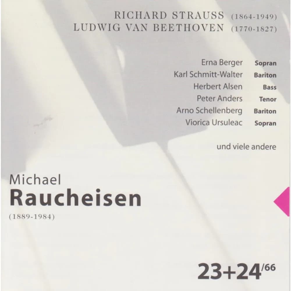 Michael Raucheisen, Richard Strauss, Ludwig van Beethoven - Michael Raucheisen 23+24/66 (CD Doble (2CD) nuevo)