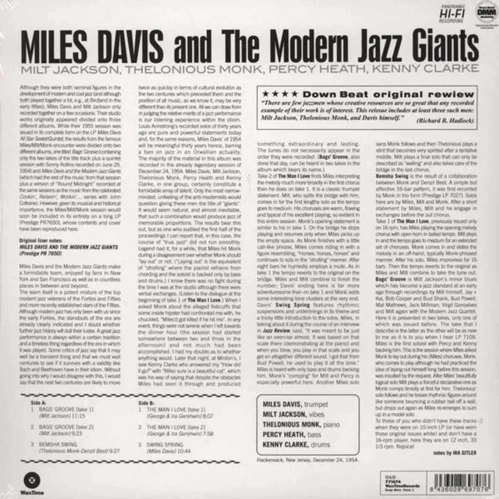 Miles Davis - Miles Davis And The Modern Jazz Giants (LP nuevo)