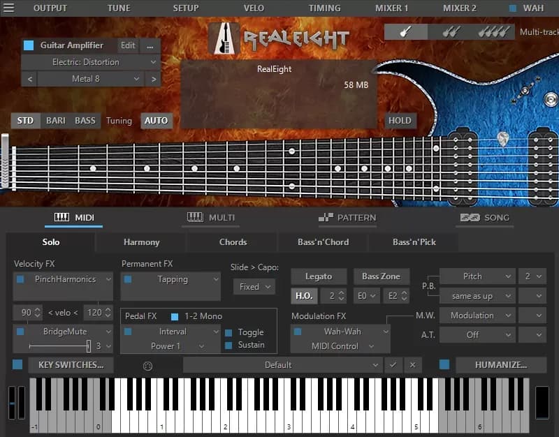 MusicLab RealEight 6 – Guitarra Eléctrica 8 Cuerdas Virtual (Descarga Digital)