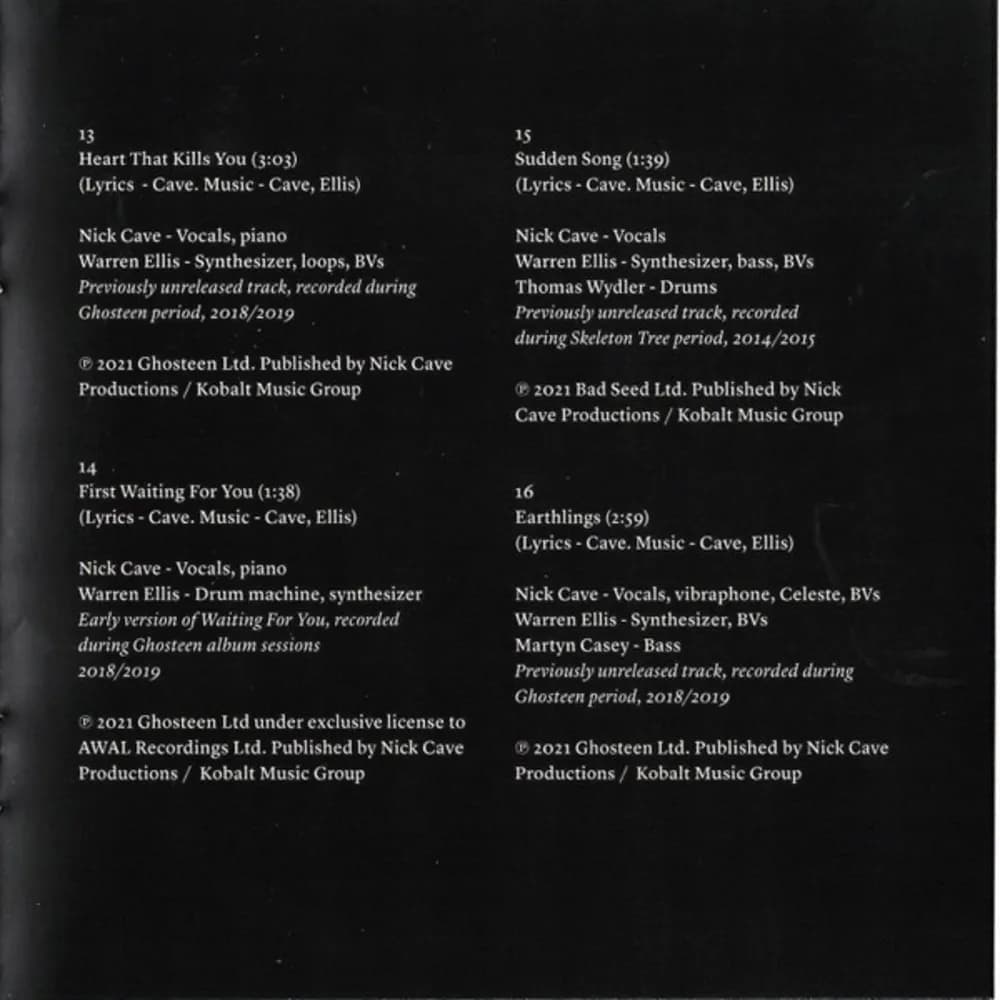 Nick Cave & The Bad Seeds - B-Sides & Rarities (Part II) (CD Doble (2CD) nuevo)