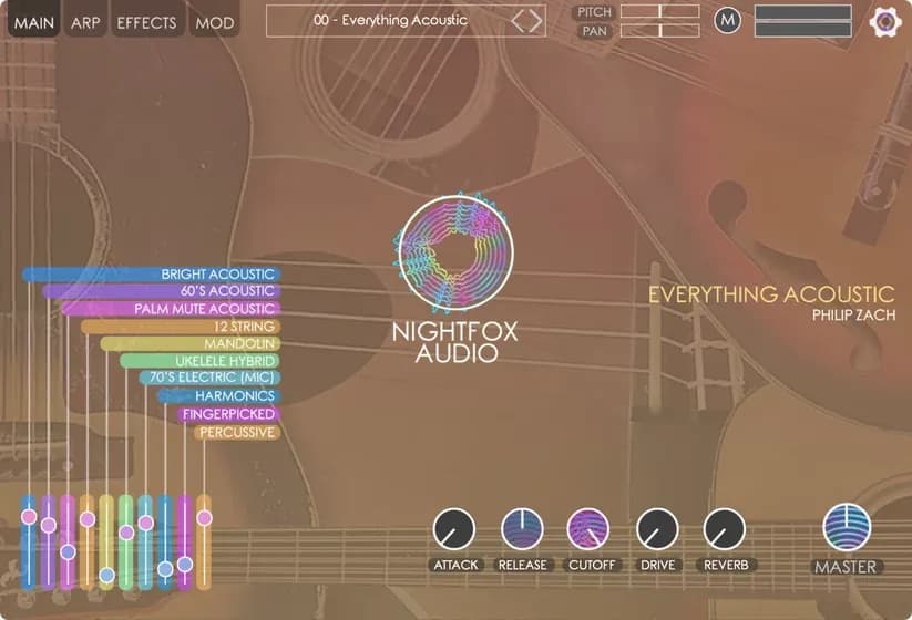 Nightfox Audio Everything Acoustic – Instrumento Virtual de Instrumentos Acústicos (Descarga Digital)