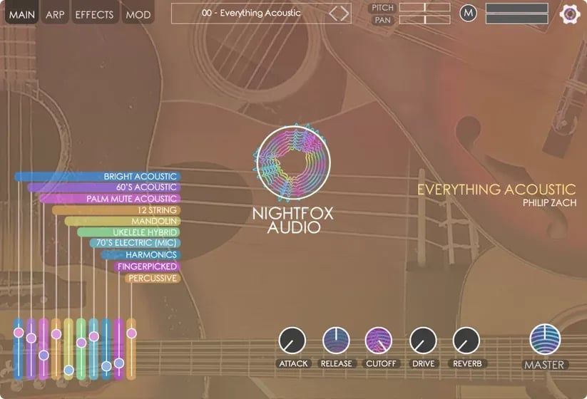 Nightfox Audio Everything Acoustic – Instrumento Virtual de Instrumentos Acústicos (Descarga Digital) - Variante en LEMM DJ S