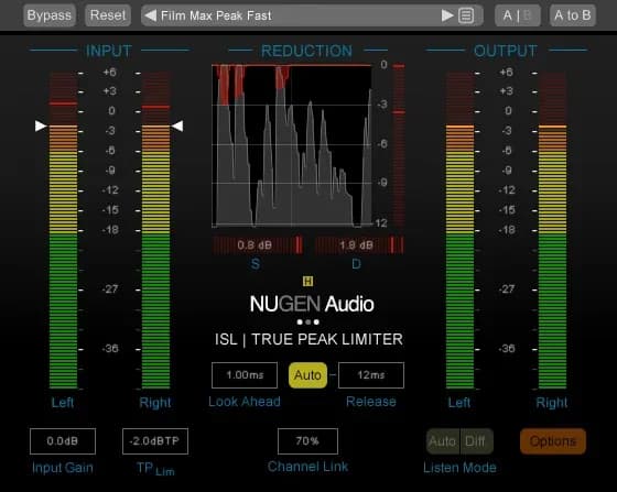 NUGEN Audio ISL 2 ST – Limitador True Peak Estéreo (Descarga Digital)