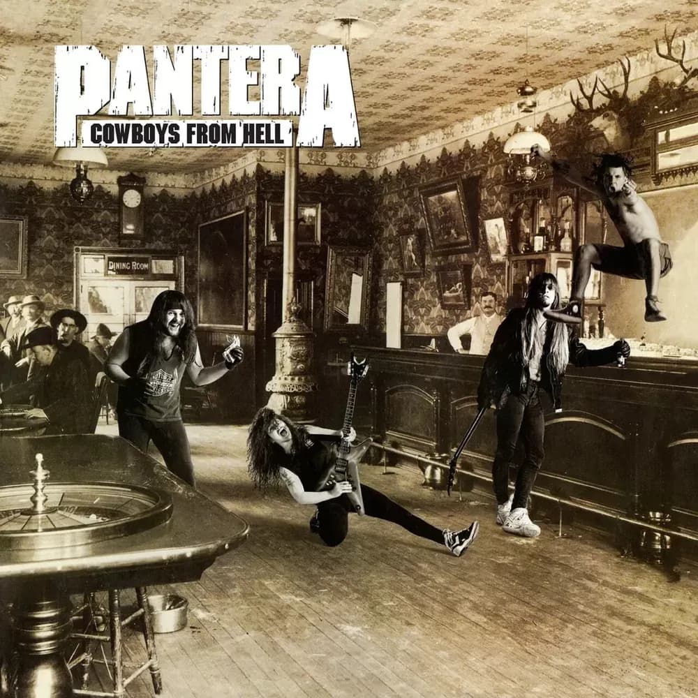 Pantera - Cowboys From Hell (Vinilo LP Color Blanco y Café Marmoleado nuevo)