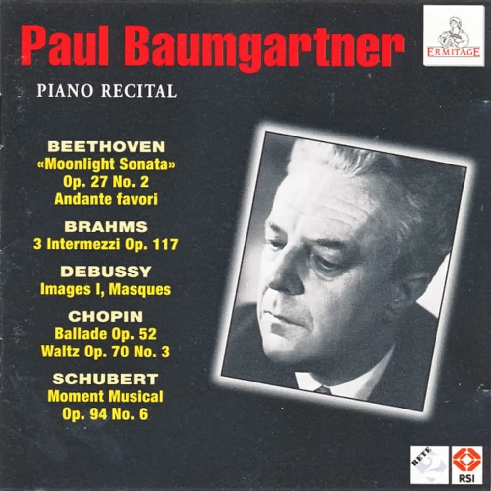 Paul Baumgartner, Ludwig van Beethoven, Johannes Brahms, Claude Debussy, Frédéric Chopin, Franz Schubert - Piano Recital (CD nuevo)