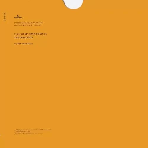 Pet Shop Boys - Left To My Own Devices (The Disco Mix) (Vinilo usado VG+)