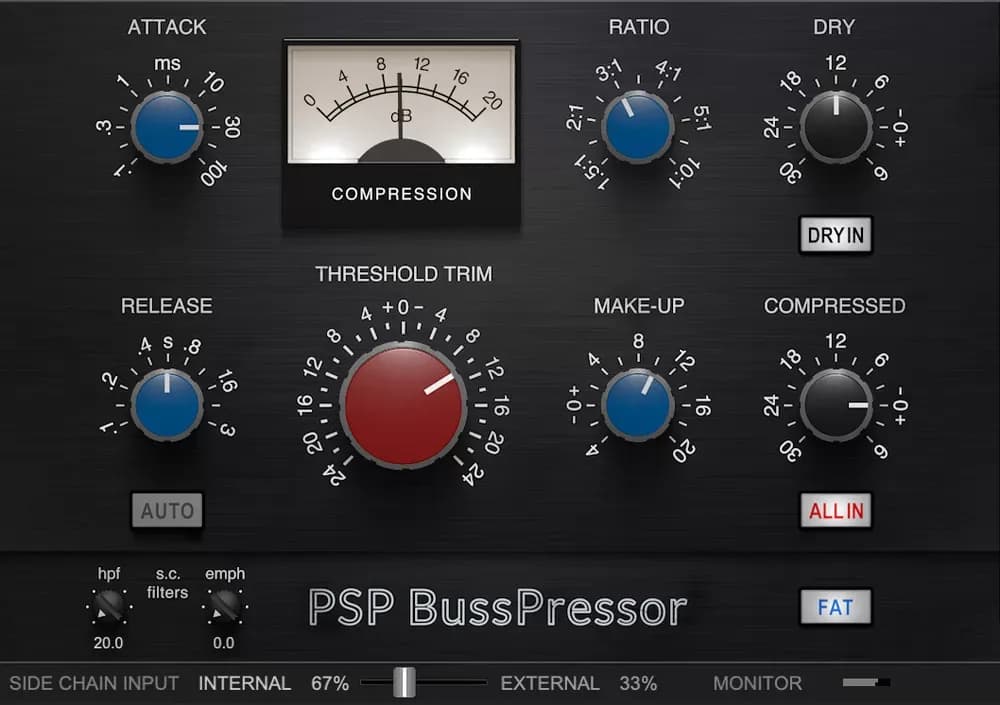 PSP Audioware BussPressor – Compresor VCA de bus (Descarga Digital)
