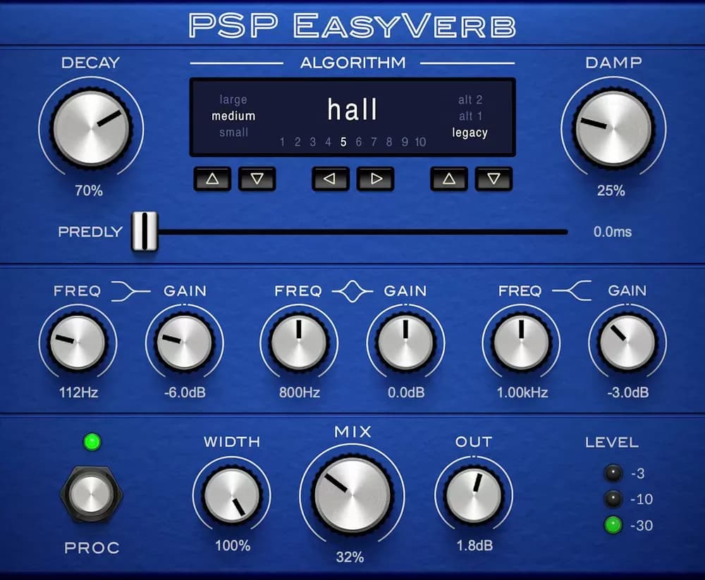 PSP Audioware EasyVerb 2 – Reverb Algorítmica (Descarga Digital)
