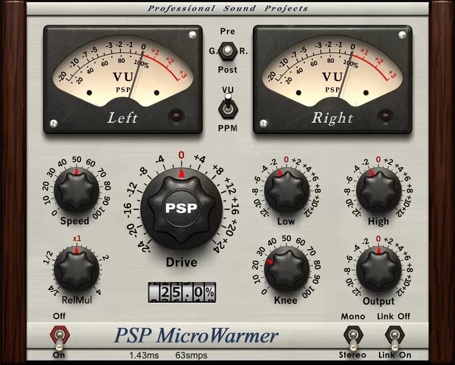PSP Audioware MicroWarmer – Saturación analógica de una banda (Descarga Digital)