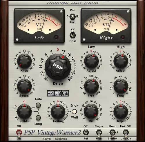 PSP Audioware Vintage Warmer 2 – Compresor y saturación analógica (Descarga Digital)