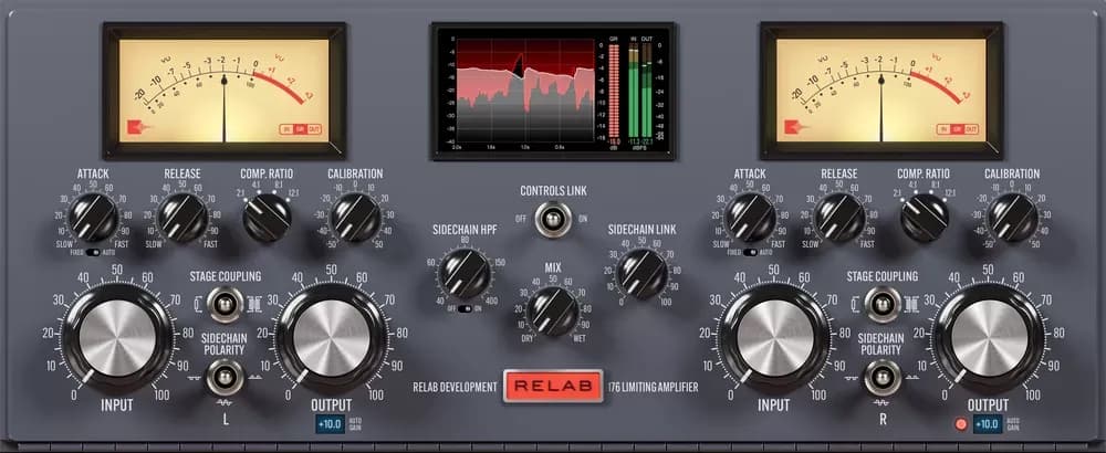 RELAB 176 Tube Compressor/Limiter – Compresor a válvulas (Descarga Digital)