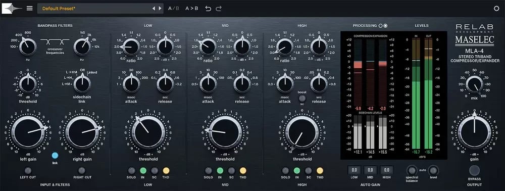 RELAB Maselec MLA-4 – Compresor/expansor multibanda de mastering (Descarga Digital) - Variante en LEMM DJ Store