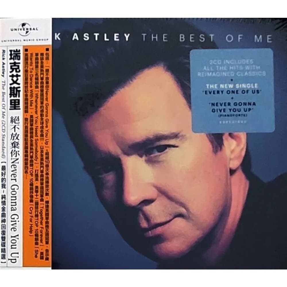 Rick Astley = Rick Astley - The Best Of Me 絕不放棄你 = Never Gonna Give You Up (CD Doble (2CD) nuevo)