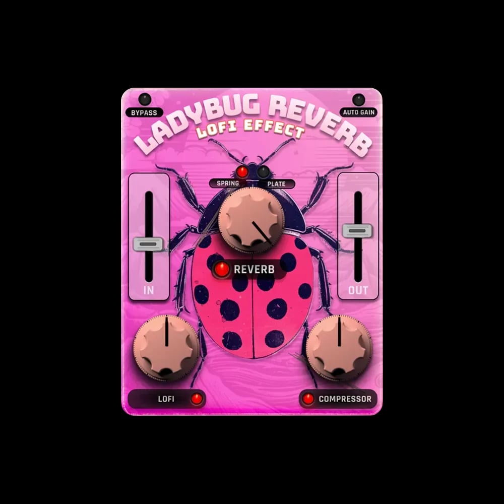 Safari Pedals LadyBug Reverb – Reverb Lo-Fi con Compresor, Drive y Wow & Flutter (Descarga Digital) - Variante en LEMM DJ Sto