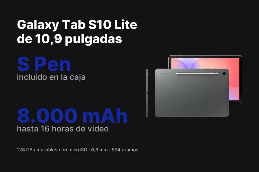 Samsung Galaxy Tab S10 Lite 10,9" 128 GB con S Pen