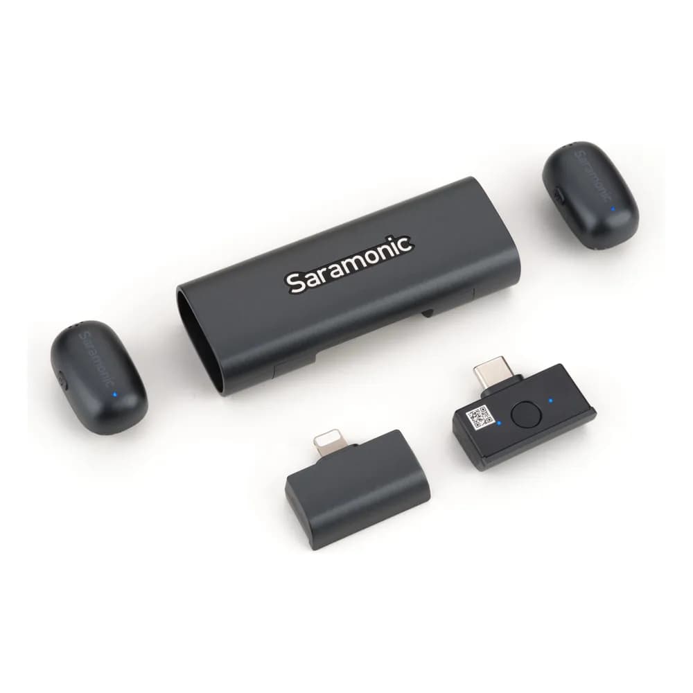 Saramonic Air SE-02 – Micrófono Inalámbrico para Celular e iPhone, con Receptores USB-C y Lightning