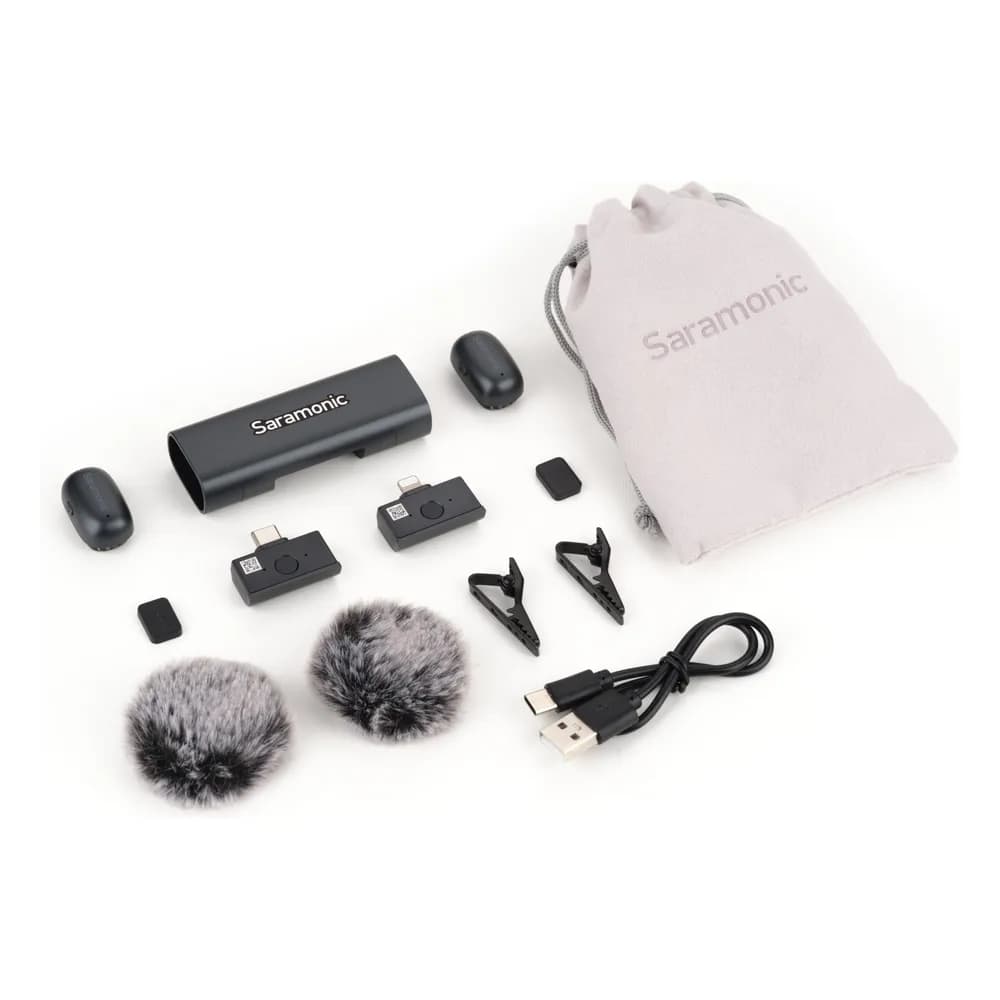 Saramonic Air SE-02 – Micrófono Inalámbrico para Celular e iPhone, con Receptores USB-C y Lightning