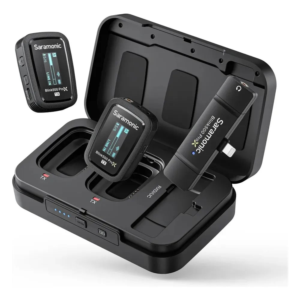 Saramonic Blink500 ProX B4 – Micrófono Inalámbrico Doble para iPhone con Lightning (Solo iPhone y iPad Lightning) - Variante