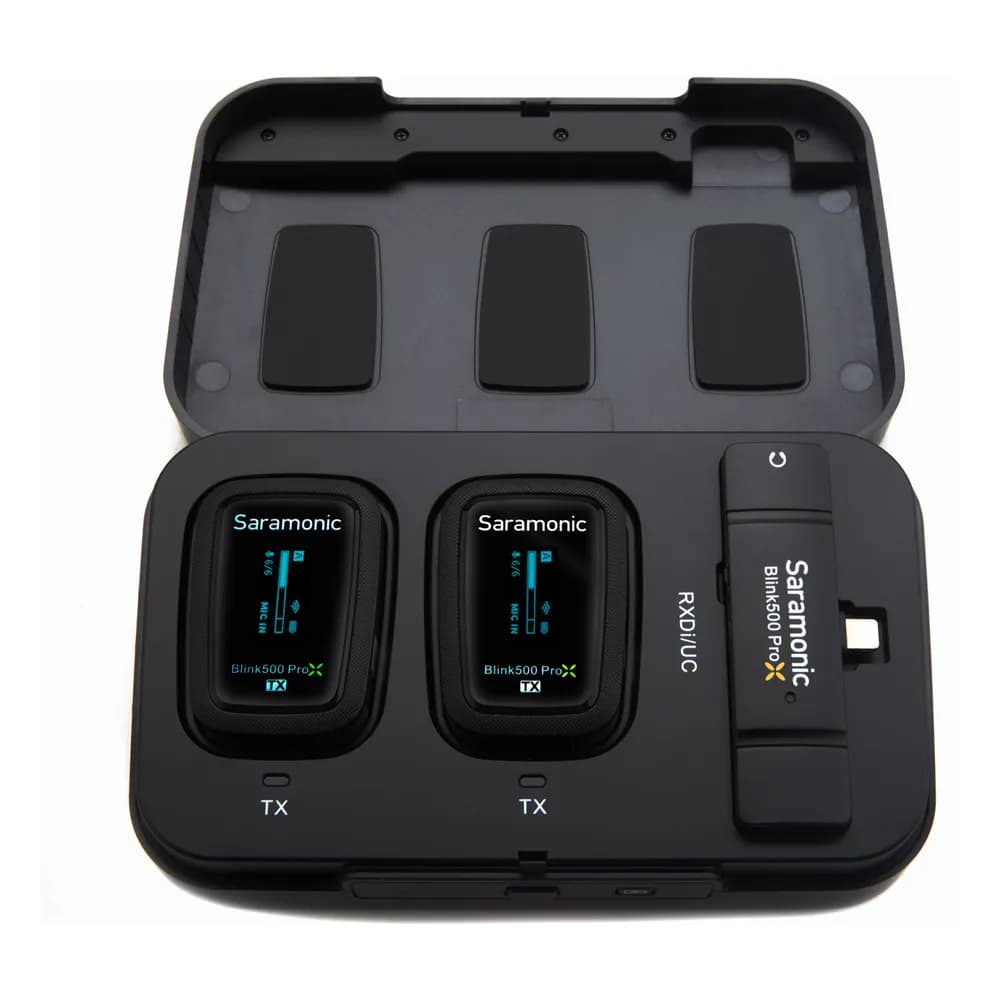 Saramonic Blink500 ProX B4 – Micrófono Inalámbrico Doble para iPhone con Lightning (Solo iPhone y iPad Lightning)