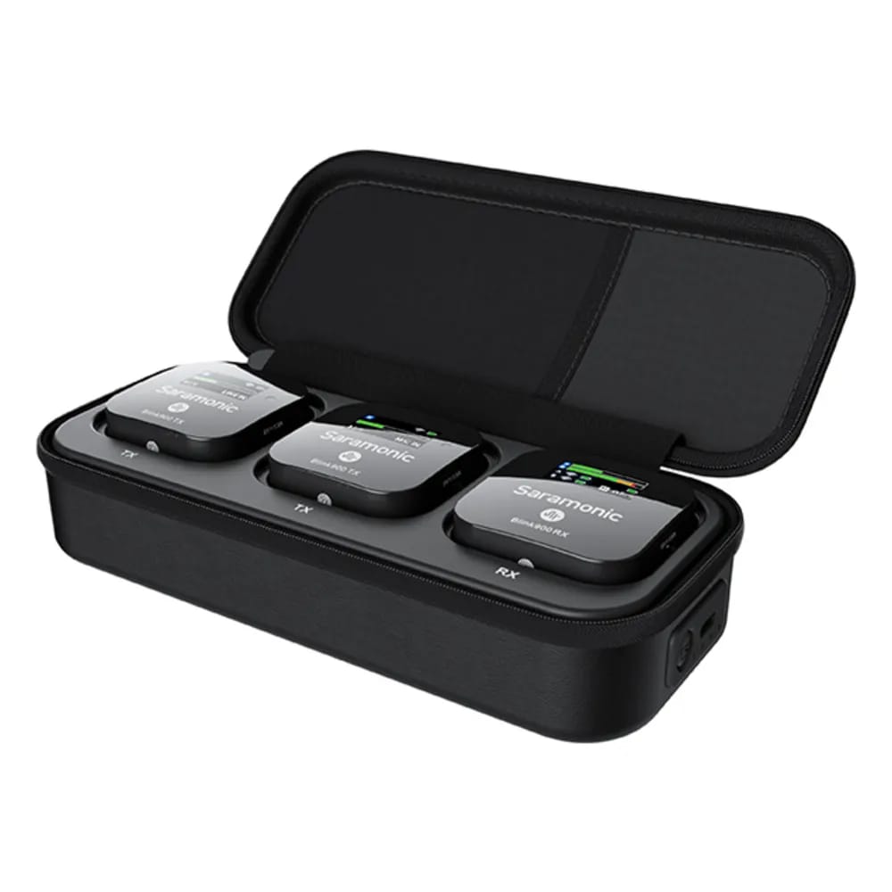 Saramonic Blink900 B2 – Micrófono Inalámbrico para Cámara y Celular, 2 Personas, con 2 Lavalier y Receptor 3,5 mm - Variante