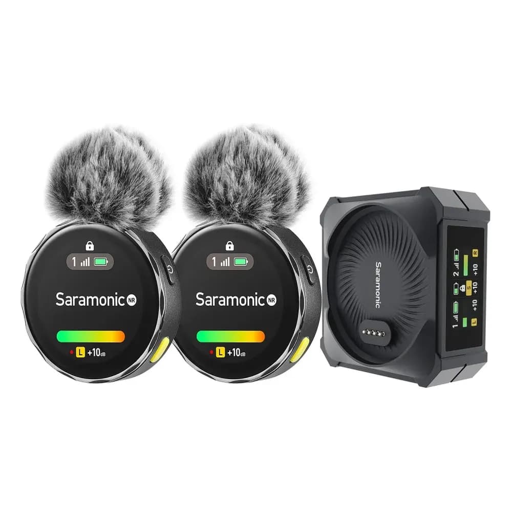 Saramonic BlinkMe B2 – Micrófono Inalámbrico para Video con Pantalla Táctil y Grabación Interna (3,5 mm y USB-C)