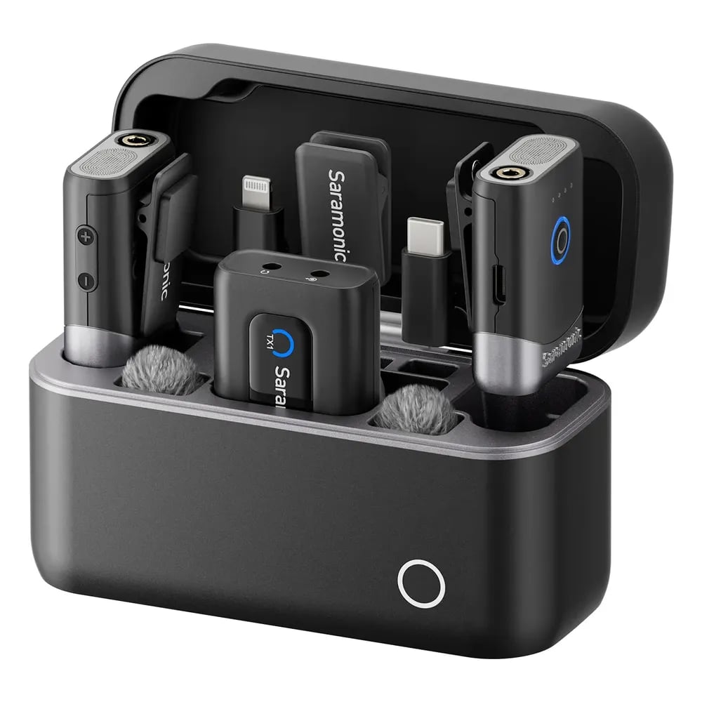 Saramonic Mix – Micrófono Inalámbrico Doble de Clip para Celular y Cámara (USB-C, Lightning y 3,5 mm) - Variante en LEMM DJ S