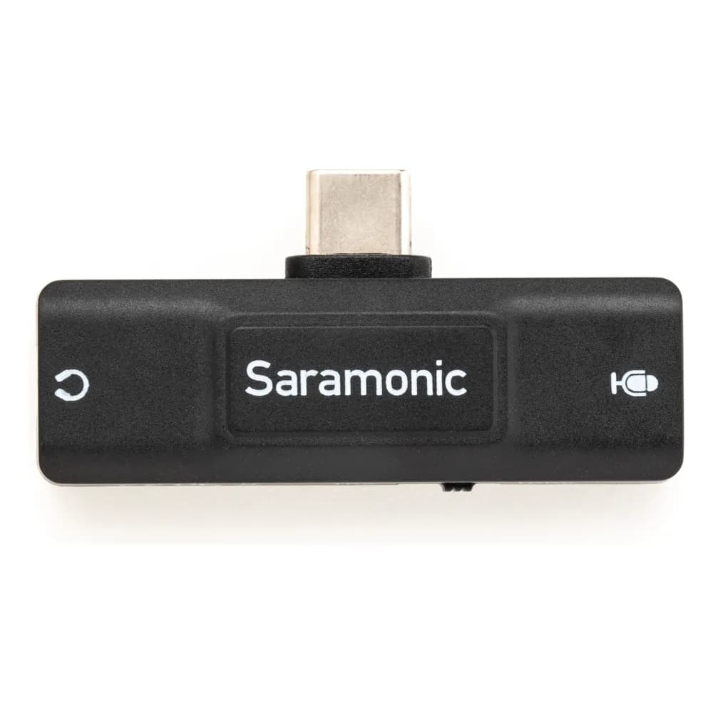 Saramonic SR-EA2U – Adaptador de Micrófono 3,5 mm a USB-C para Celular y Computador, con Salida de Audífonos