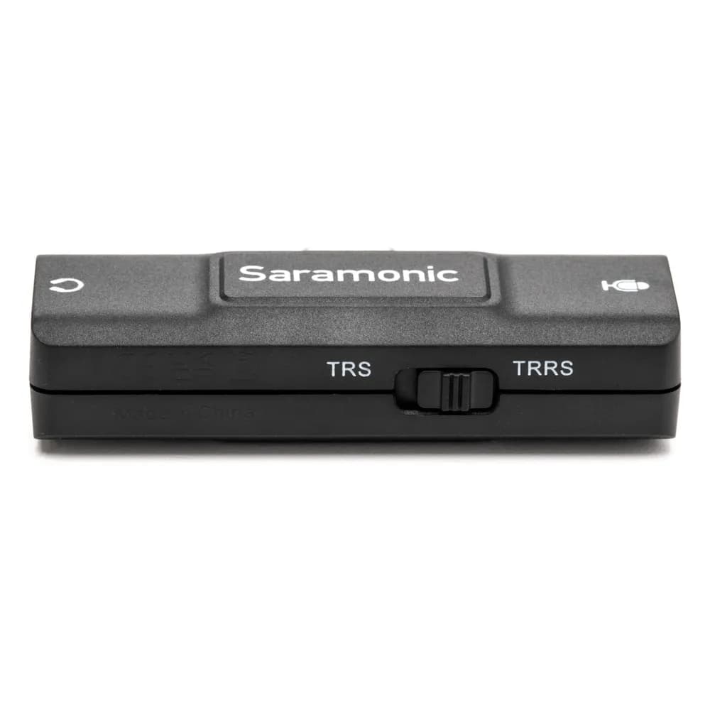Saramonic SR-EA2U – Adaptador de Micrófono 3,5 mm a USB-C para Celular y Computador, con Salida de Audífonos