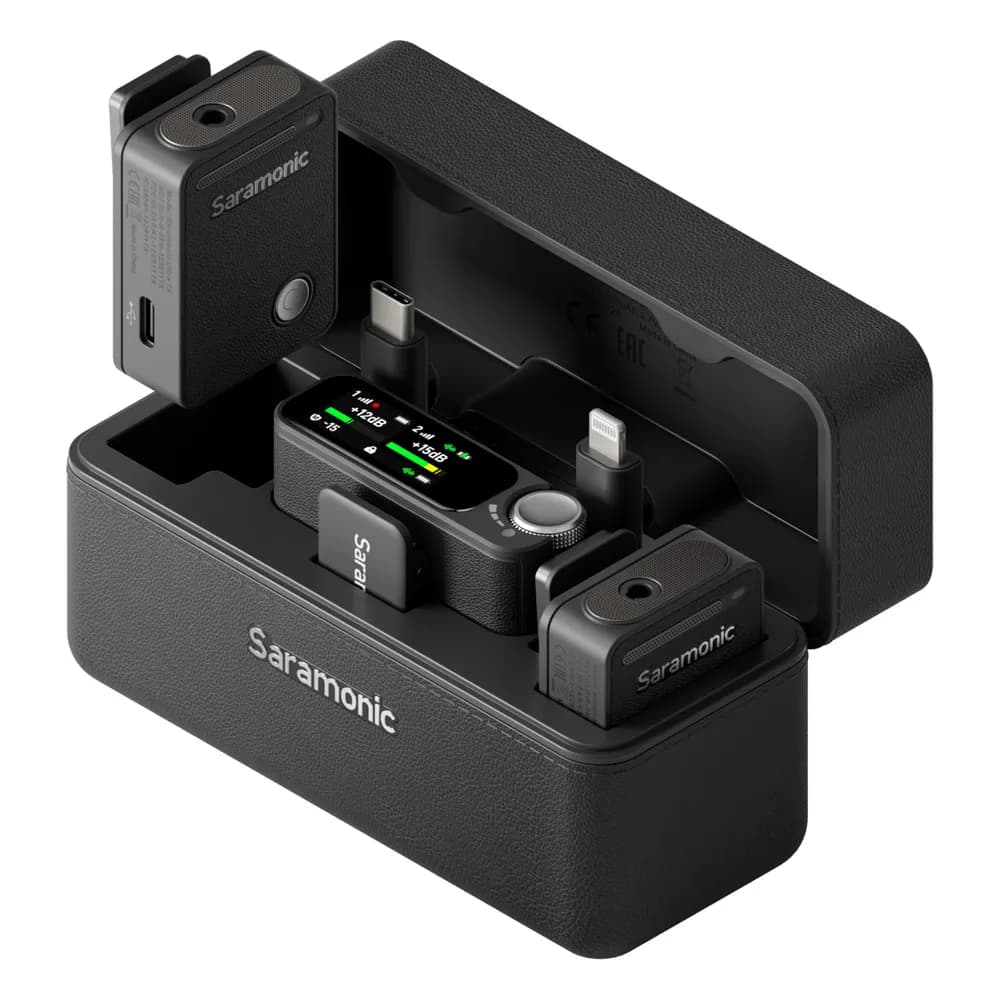 Saramonic Ultra 01 Negro – Micrófono Inalámbrico Doble con Grabación Interna 32-bit para Cámara y Celular