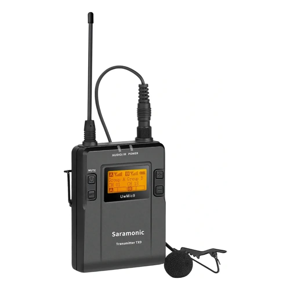 Saramonic UwMic9 TX9 – Transmisor Inalámbrico UHF de Petaca con Lavalier (sin Receptor) - Variante en LEMM DJ Store