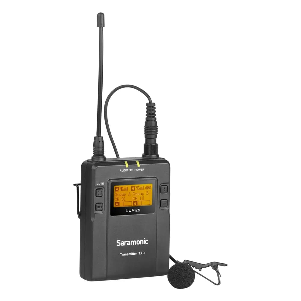 Saramonic UwMic9 TX9 – Transmisor Inalámbrico UHF de Petaca con Lavalier (sin Receptor) - Variante - Vista alternativa en LEM