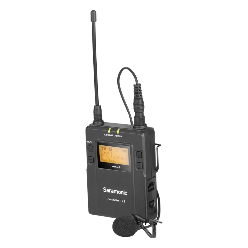 Saramonic UwMic9 TX9 – Transmisor Inalámbrico UHF de Petaca con Lavalier (sin Receptor)