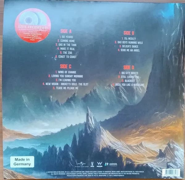 Scorpions - Coming Home Live (Vinilo Doble 2LP nuevo)