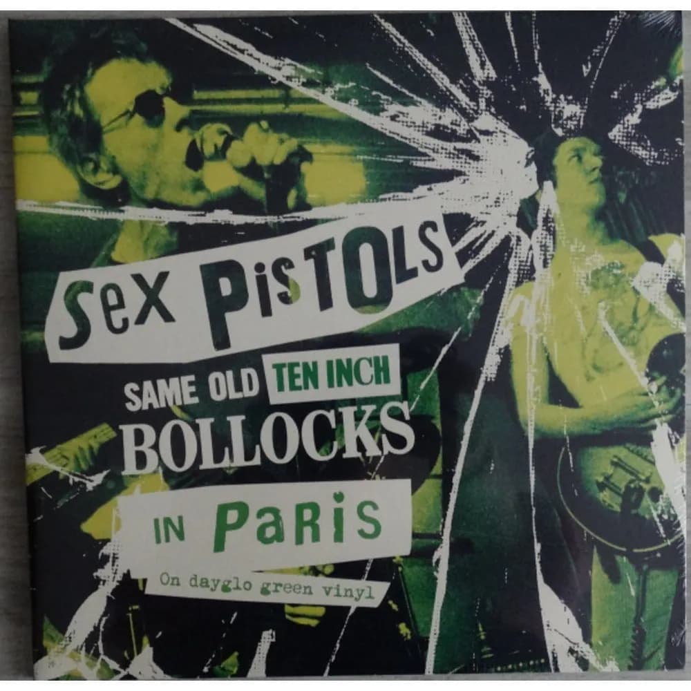 Sex Pistols - Same Old Ten Inch Bollocks In Paris (Vinilo 10" Color Verde Dayglo nuevo)