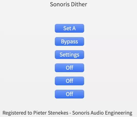 Sonoris Dither – Dithering y Noise Shaping para Mastering (Descarga Digital)