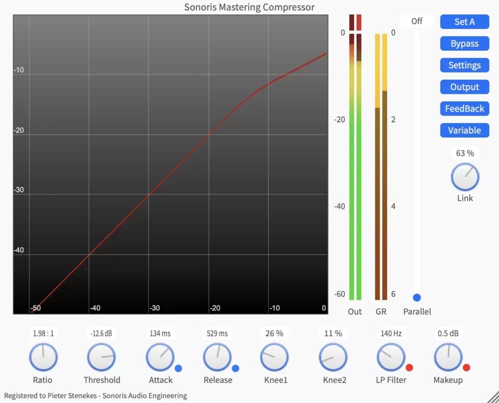 Sonoris Mastering Compressor – Compresor Wideband Ultra Transparente (Descarga Digital)