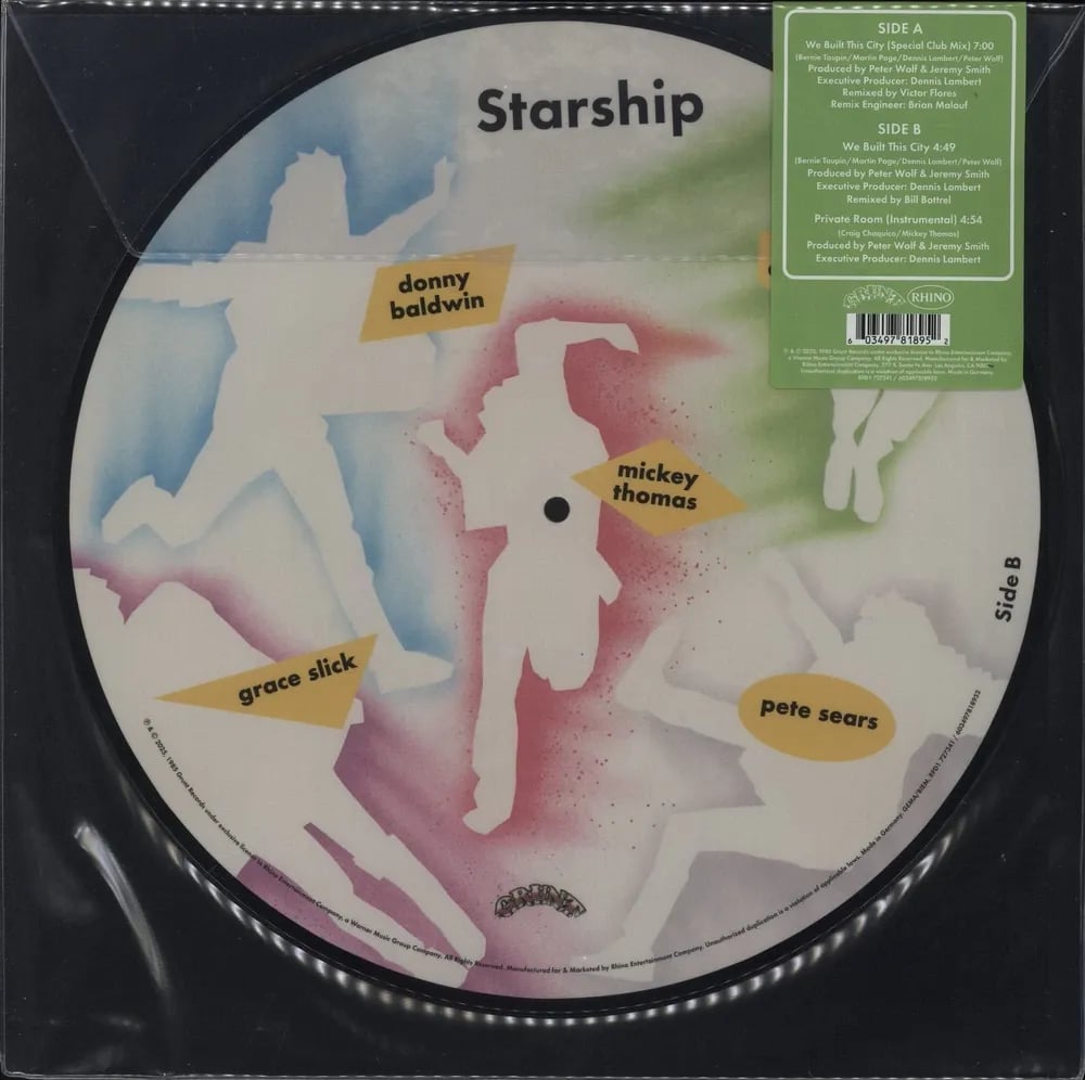 Starship - We Built This City (Vinilo Picture Disc nuevo) - Variante en LEMM DJ Store