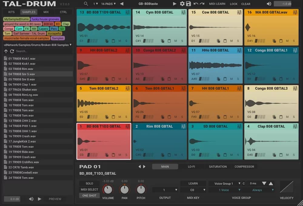 TAL-DRUM – Caja de Ritmos Virtual (Descarga Digital)