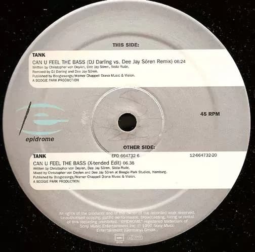 Tank - Can U Feel The Bass (Vinilo usado VG+)