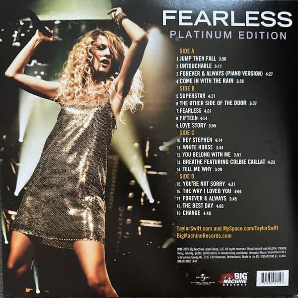 Taylor Swift - Fearless (Platinum Edition) (Vinilo Doble 2LP nuevo)