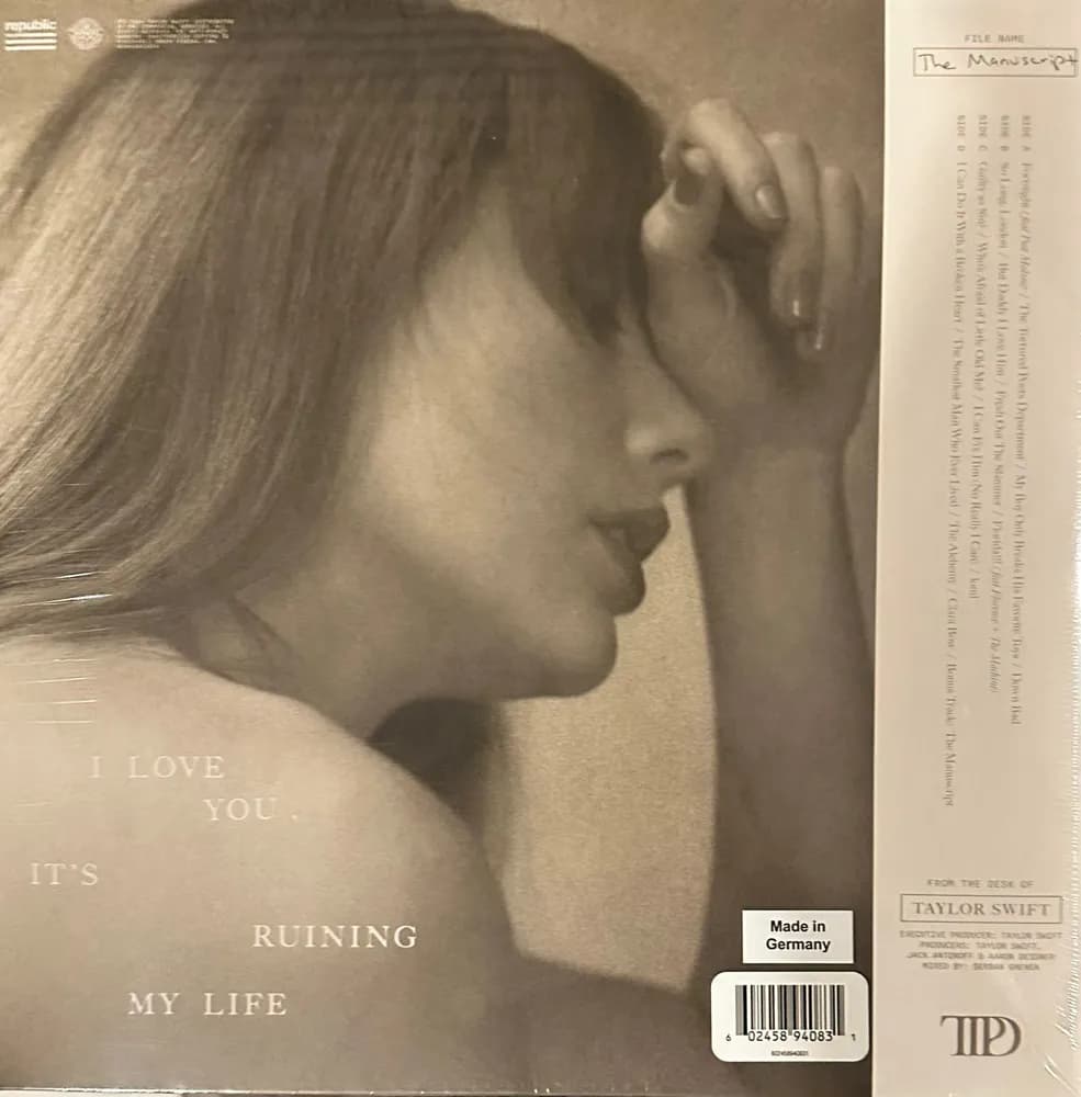 Taylor Swift - The Tortured Poets Department - The Manuscript (Vinilo Doble 2LP nuevo)
