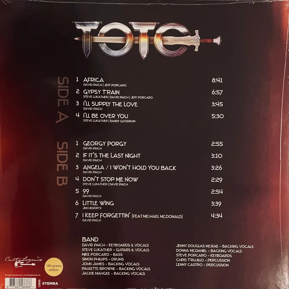 Toto - Bless The Rains 1992 (Vinilo LP nuevo)