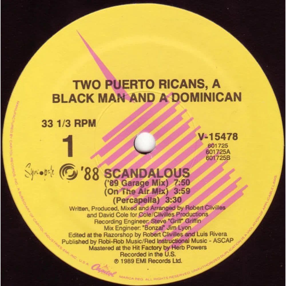 Two Puerto Ricans, A Black Man And A Dominican – Scandalous (Vinilo usado VG+)