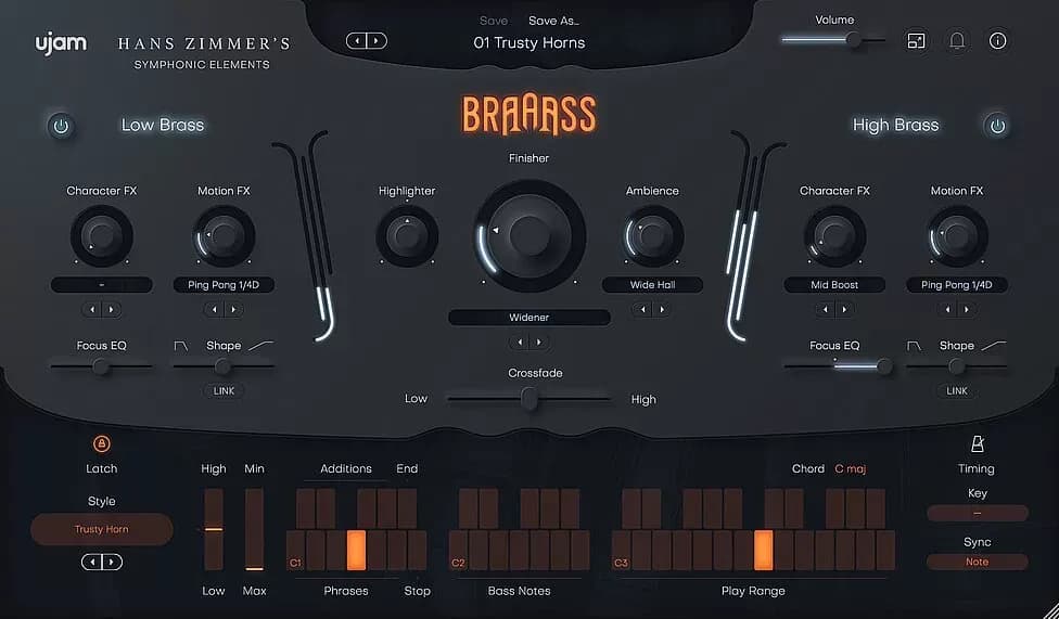 UJAM Symphonic Elements BRAAASS – Metales Orquestales Virtuales para Cine (Descarga Digital)
