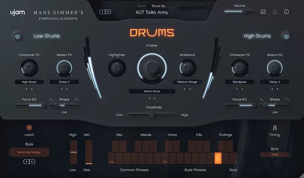 UJAM Symphonic Elements DRUMS – Batería y Percusión Cinematográfica Épica (Descarga Digital)