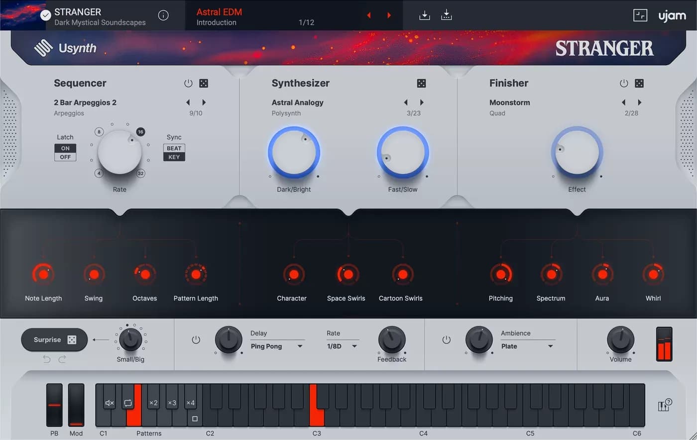 UJAM Usynth STRANGER – Sintetizador Virtual para Bandas Sonoras Oscuras (Descarga Digital)